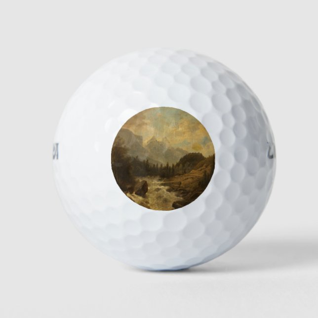 Balles De Golf Paysage forestier (par Josef Kriehuber) (Devant)