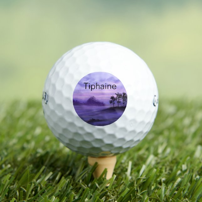 Balles De Golf Paysage Imaginaire violet (T-shirt Insitu)