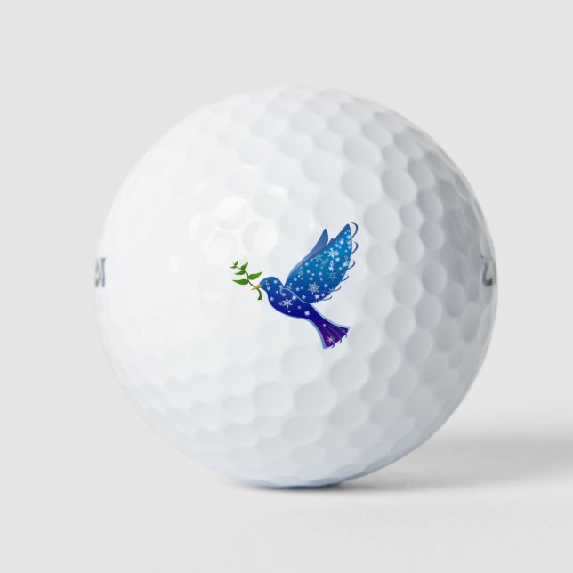 Balles De Golf Peace Dove Bird Symbol Love Freedom Pigeon (Devant)