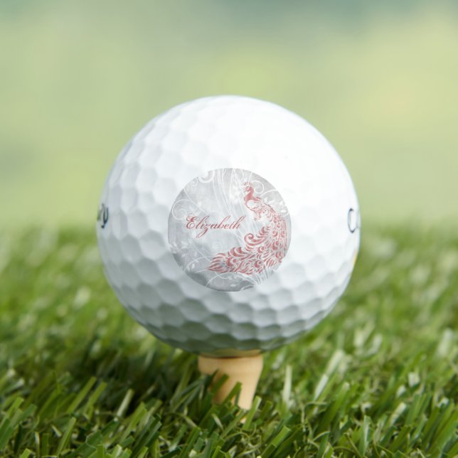 Balles De Golf Peacock rose Personnalisé (T-shirt Insitu)