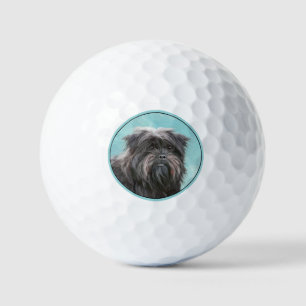 Balles De Golf Peinture Affenpinscher - Joli art original chien