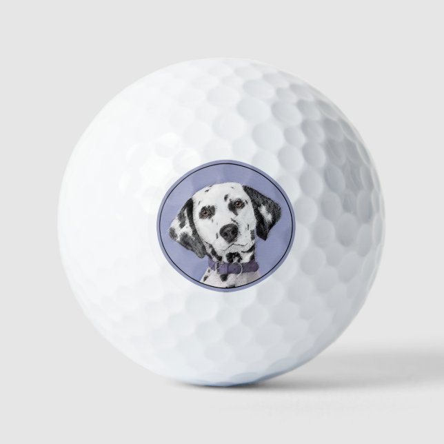 Balles De Golf Peinture Dalmatienne - Cute Original Chien Art (Recto)