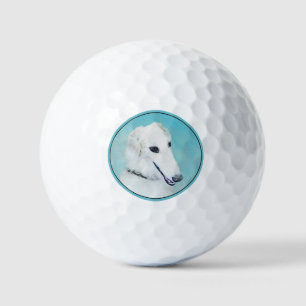 Balles De Golf Peinture de Borzoi (Blanc) - Joli Chien d'origine