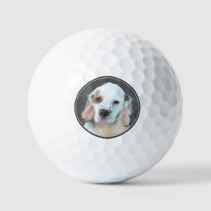 Balles De Golf Peinture de Clumber Spaniel - Art original de chie