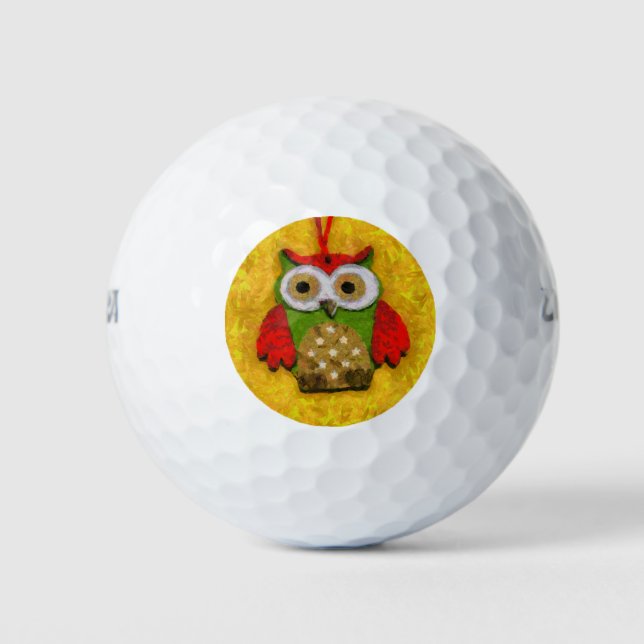 Balles De Golf Peinture de hibou (Devant)