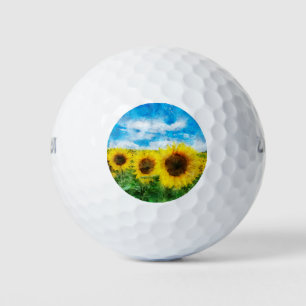 Balles De Golf Peinture de tournesols
