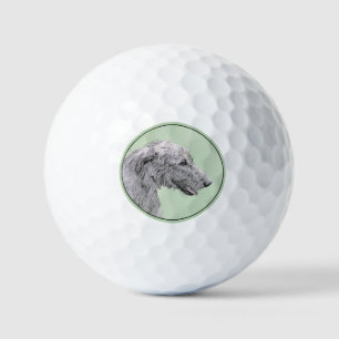 Balles De Golf Peinture de Wolfhound irlandais - Joli art origina