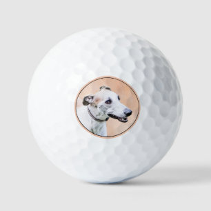 Balles De Golf Peinture Greyhound - Cute Original Chien Art