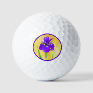 Balles De Golf Peinture Iris à pois pourpre - Chien original mign