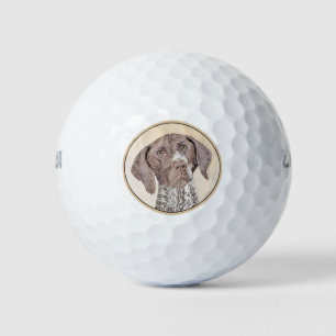 Balles De Golf Peinture pointeur germanique à pois court - Chien