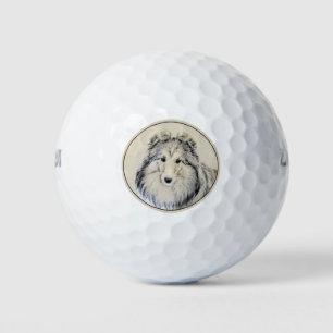 Balles De Golf Peinture Shetland Sheepdog - Jolie art original ch