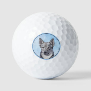 Balles De Golf Peinture Suédoise Vallhund - Cute Original Chien A