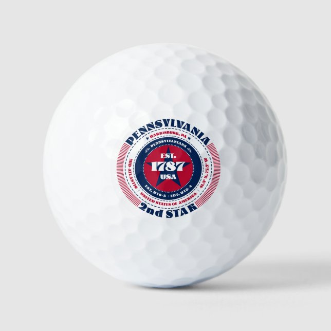Balles De Golf Pennsylvanie State Patriotic Gift Golf Balls (Recto)