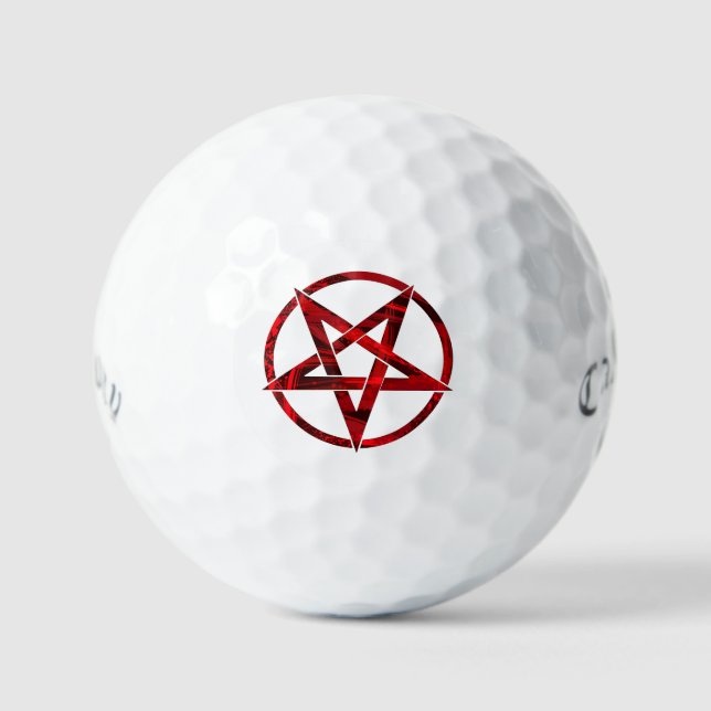 Balles De Golf Pentagram Red Devil (Recto)
