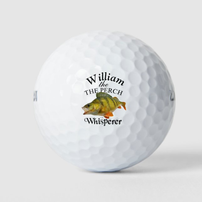Balles De Golf Perch Whisperer pêcheur personnalisé (Devant)