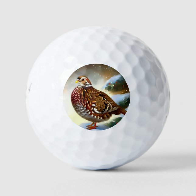 Balles De Golf Perdrix de Noël (1) (Devant)