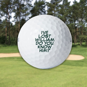 Balles de golf perdues vertes personnalisées drôle
