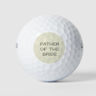 Balles De Golf Père de la mariée personnalisé Cream