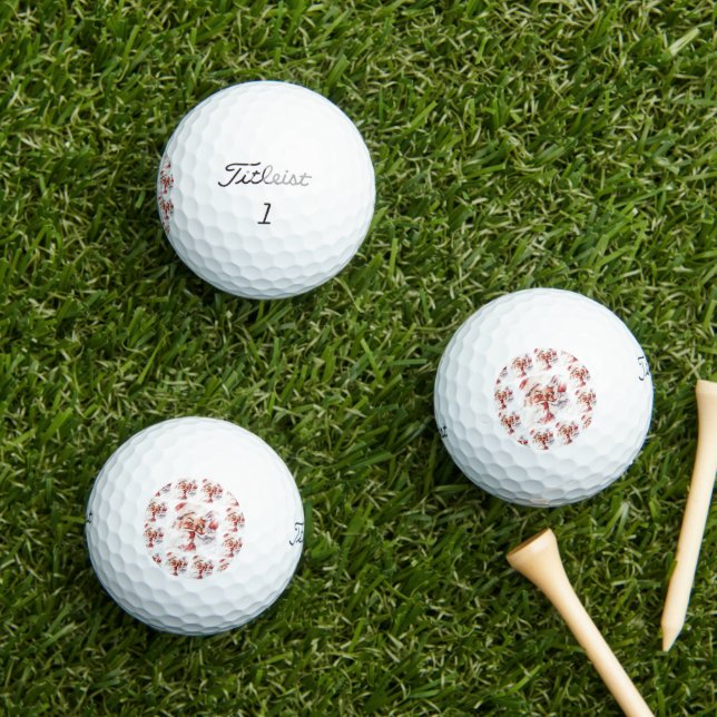 Balles De Golf Père Noël 024 (Herbe in situ)