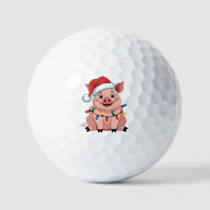 Balles De Golf Père Noël de Noël pour cochon Chapeau de Noël Vaca