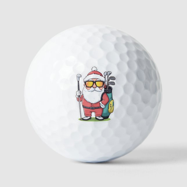 Balles De Golf Père Noël Golfing Christmas Fun (Recto)