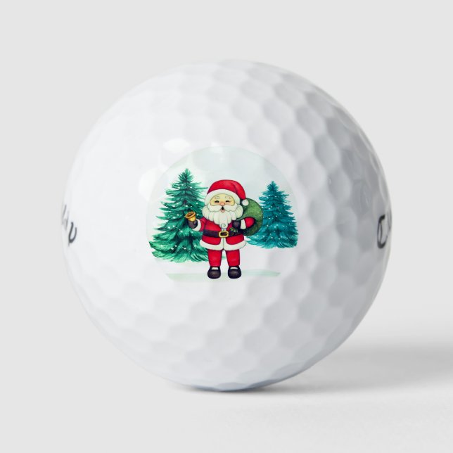 Balles De Golf Père Noël joyeux (Devant)