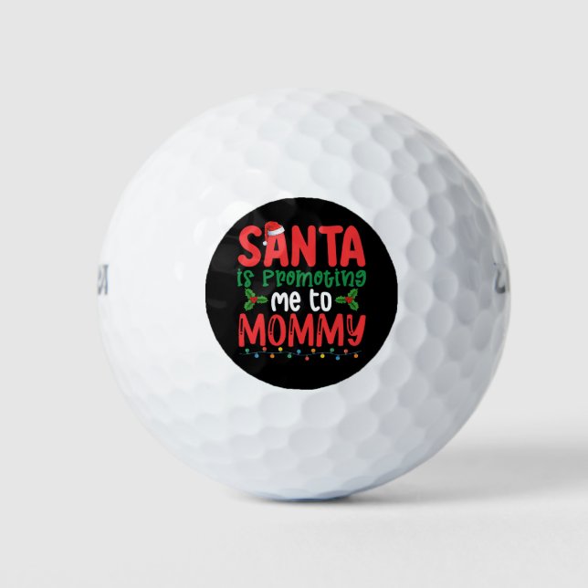 Balles De Golf Père Noël me promet à maman Noël de famille (Devant)