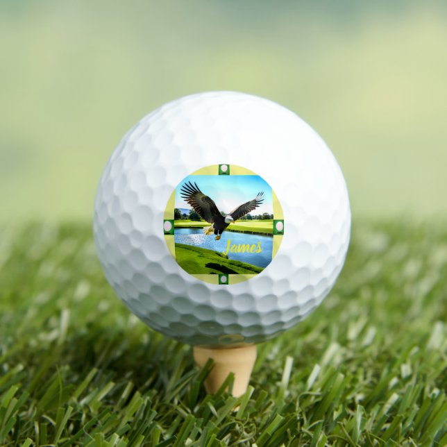 Balles De Golf Personalized Bald Eagle (T-shirt Insitu)