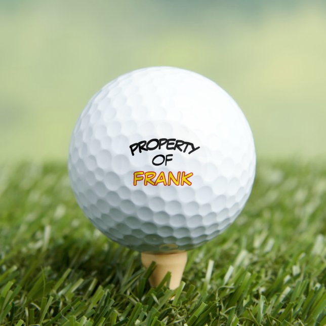 Balles De Golf Personalized Funny Quote Property Of (T-shirt Insitu)