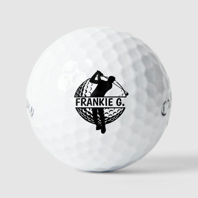 Balles De Golf Personalized Monogram Golf Balls - Custom Gift Set (Recto)