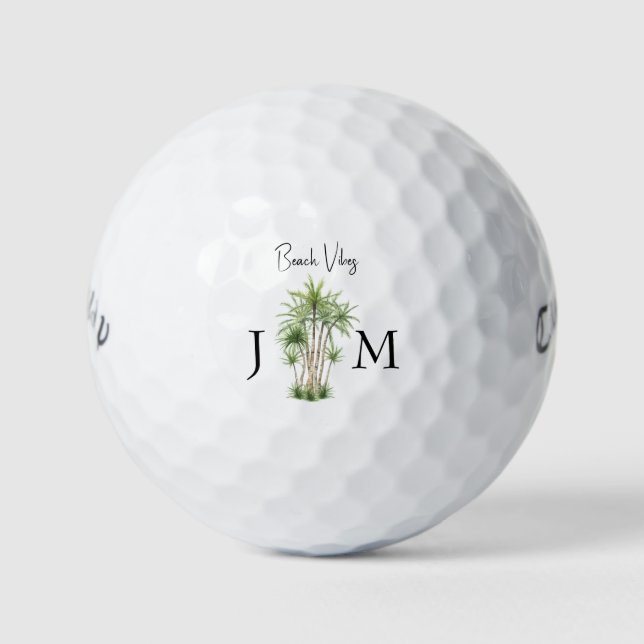 Balles De Golf Personalized Monogram Tropical Titleist Pro V1 (Devant)