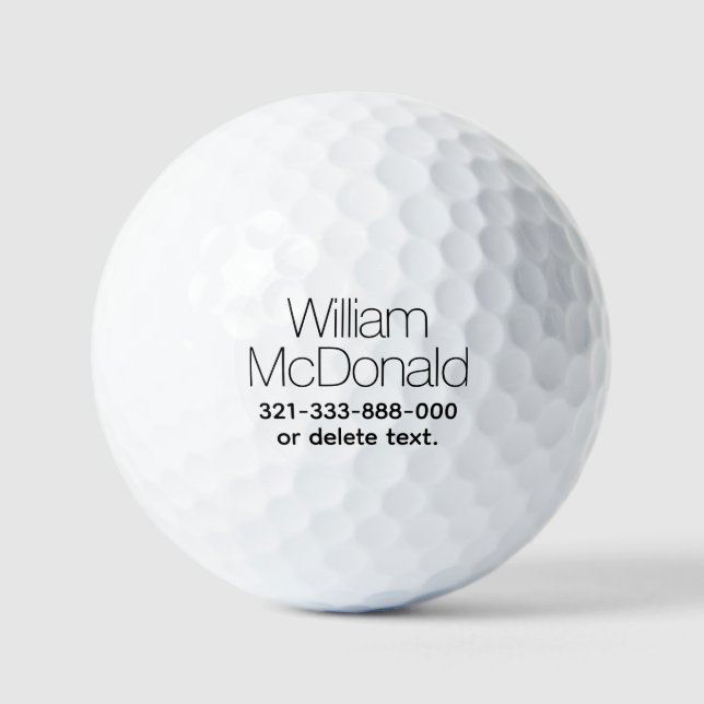 Balles De Golf Personalized Name Golf Balls Template DISPLAY 21 (Recto)