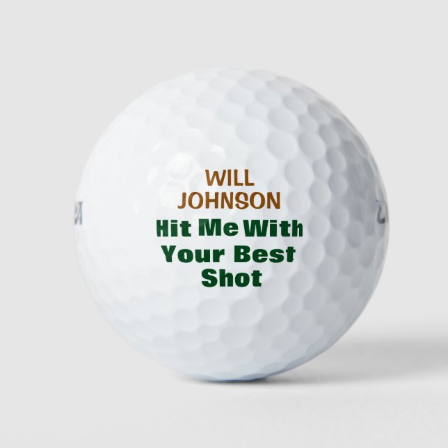 Balles De Golf Personnalisation et personnalisation des boules de (Devant)