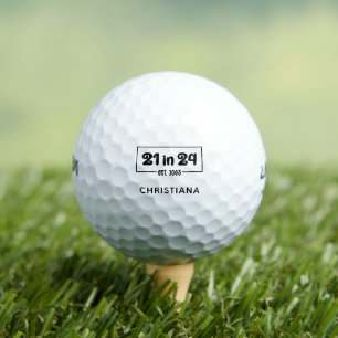Balles De Golf Personnalisé 21e anniversaire 21 dans 24 Est 2003 