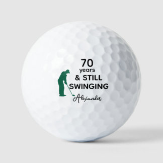 Balles De Golf Personnalisé 70e anniversaire drôle toujours en mo