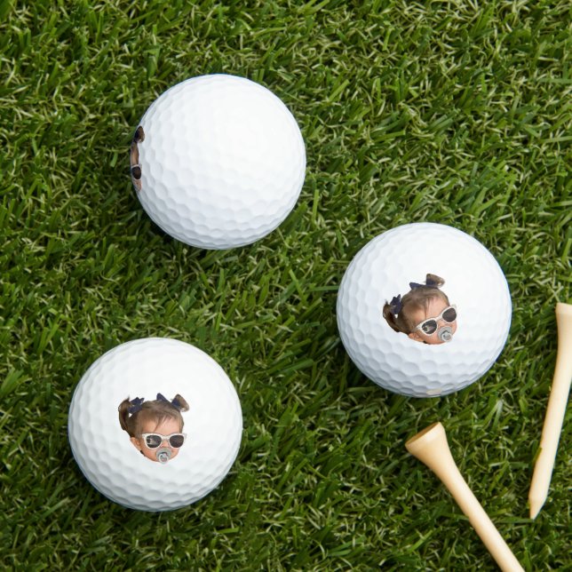 Balles De Golf Personnalisé, Cadeau papa, Nouveau papa Personnali (Herbe in situ)