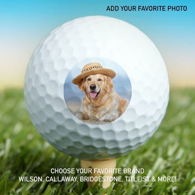 Balles De Golf Personnalisé Chien Animaux de Compagnie Photo Mode (Créateur téléchargé)