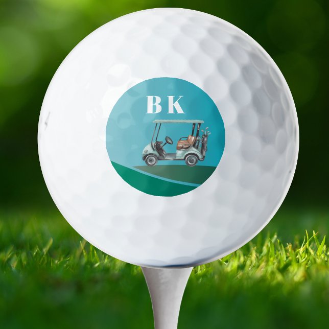 Balles De Golf Personnalisé Créer Votre Propre Panier De Golf Mon (Custom Golf Ball With Monogram Initials. perfect for your favorite golfer. )