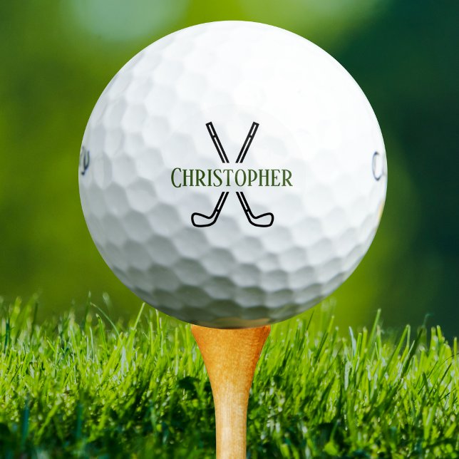 Balles De Golf Personnalisé Créer Votre Propre Thème De Golf Mono (Golf themed monogrammed logo style with golf clubs. Modern and simple design for golfers. )