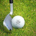 Balles De Golf Personnalisé Créer Votre Propre Thème De Golf Mono<br><div class="desc">Clubs de golf de style logo avec vos initiales monogrammes. Parfait et simple thème de golf pour créer vos propres balles de golf personnalisées. Grand comme un cadeau pour ceux qui aiment jouer au golf.</div>