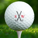 Balles De Golf Personnalisé Créer Votre Propre Thème De Golf Mono<br><div class="desc">Clubs de golf de style logo avec vos initiales monogrammes. Parfait et simple thème de golf pour créer vos propres balles de golf personnalisées. Grand comme un cadeau pour ceux qui aiment jouer au golf.</div>