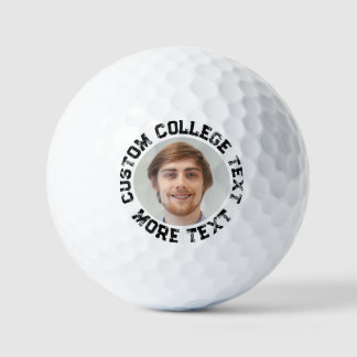 Balles De Golf Personnalisé Distressed College Text Balls de golf
