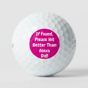 Balles De Golf personnalisé drôle rose