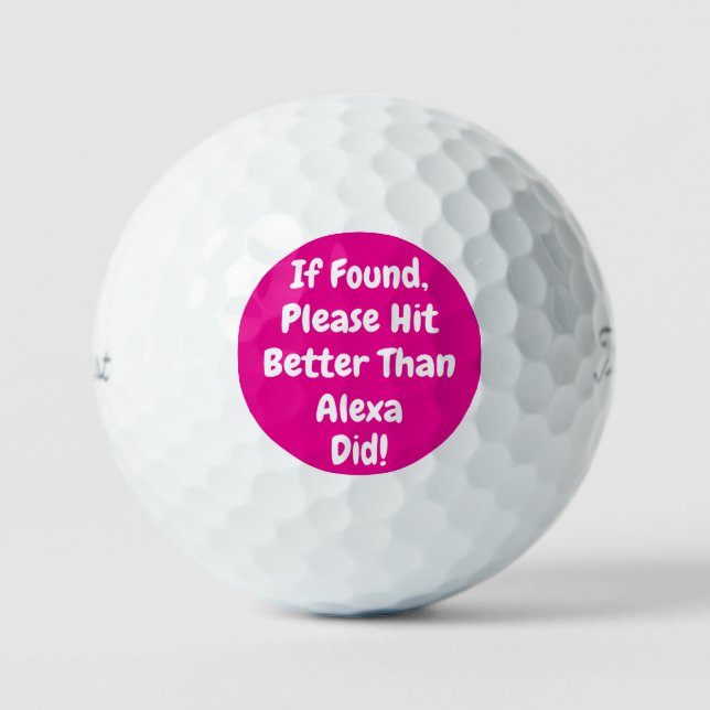 Balles De Golf personnalisé drôle rose (Recto)