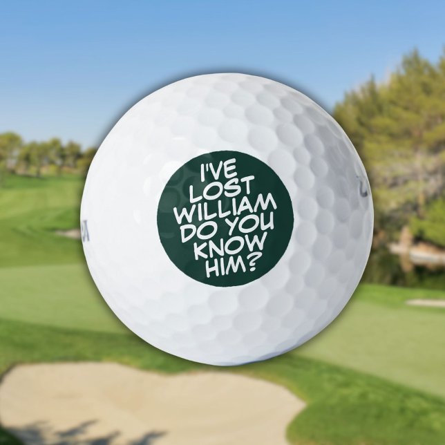 Balles De Golf Personnalisé Emerald Green Funny Comic Book Perdu (Custom Emerald Green Funny Comic Book Lost Golf Balls)