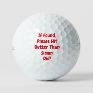 Balles De Golf personnalisé et drôle