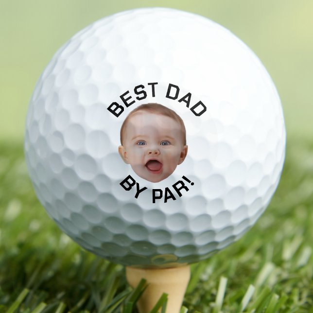 Balles De Golf Personnalisé Face Meilleur Papa Par Nouveau Papa P (Créateur téléchargé)