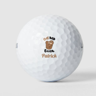 Balles De Golf Personnalisé Meilleur papa Jamais mignonne Sloth