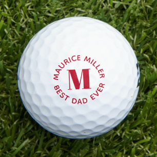 Balles De Golf Personnalisé 'Meilleur Papa Jamais' Nom personnali
