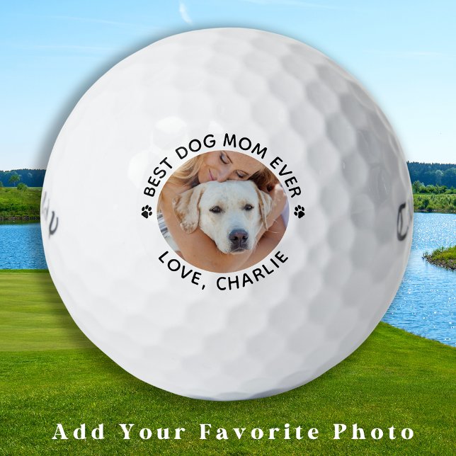 Balles De Golf Personnalisé Meilleure maman chien jamais personna (Créateur téléchargé)